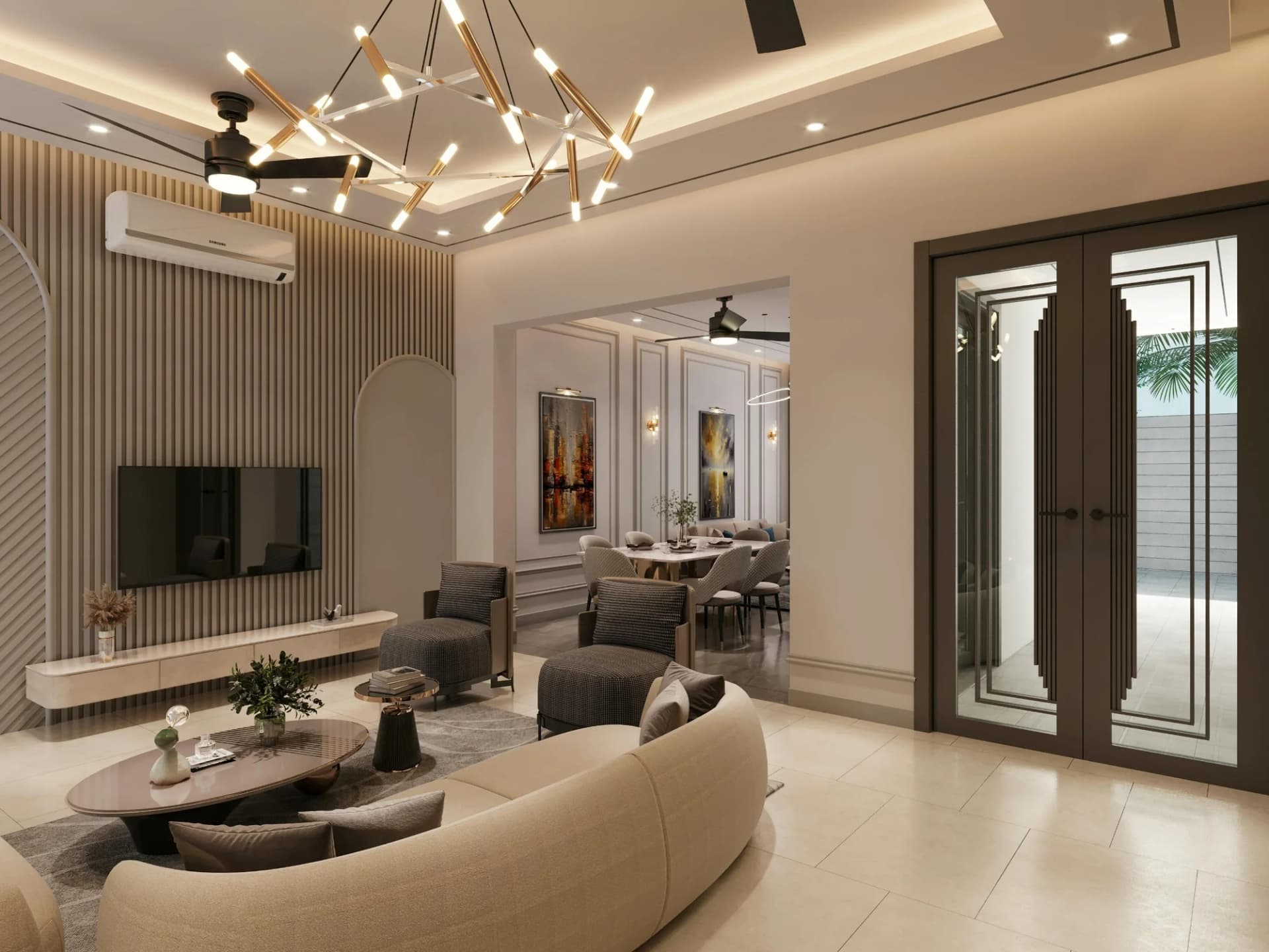 Contemporary living room interior