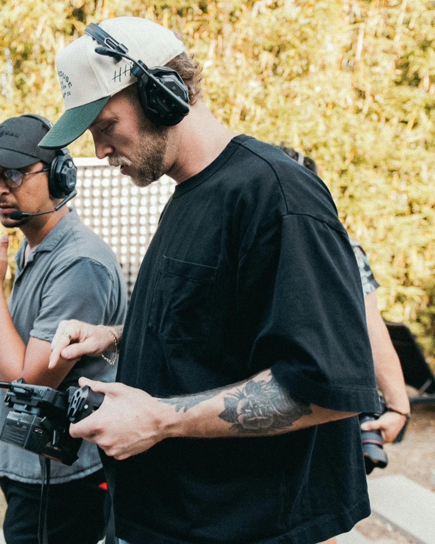 Camera operators working on set