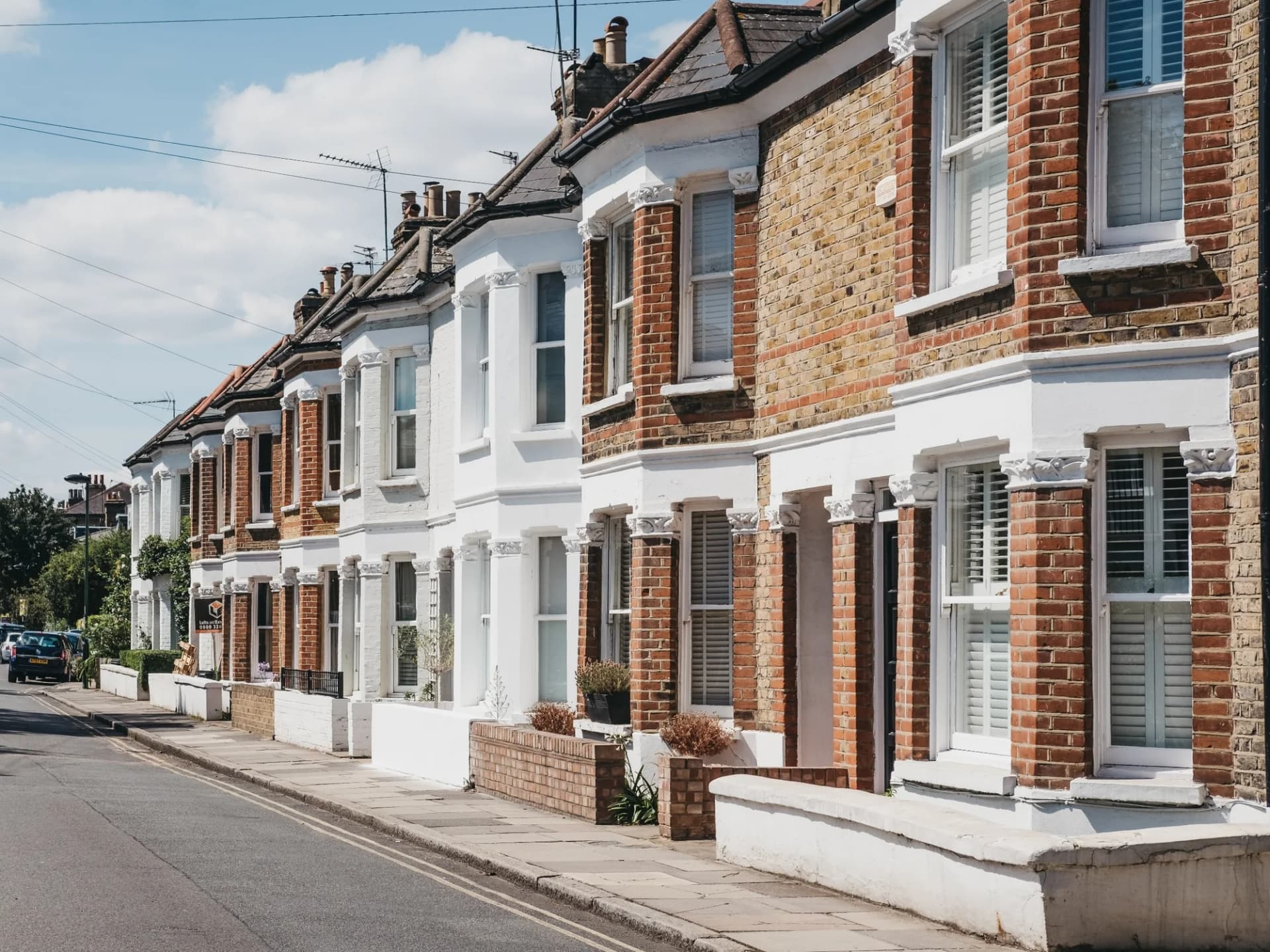 Terraced houses on a London street