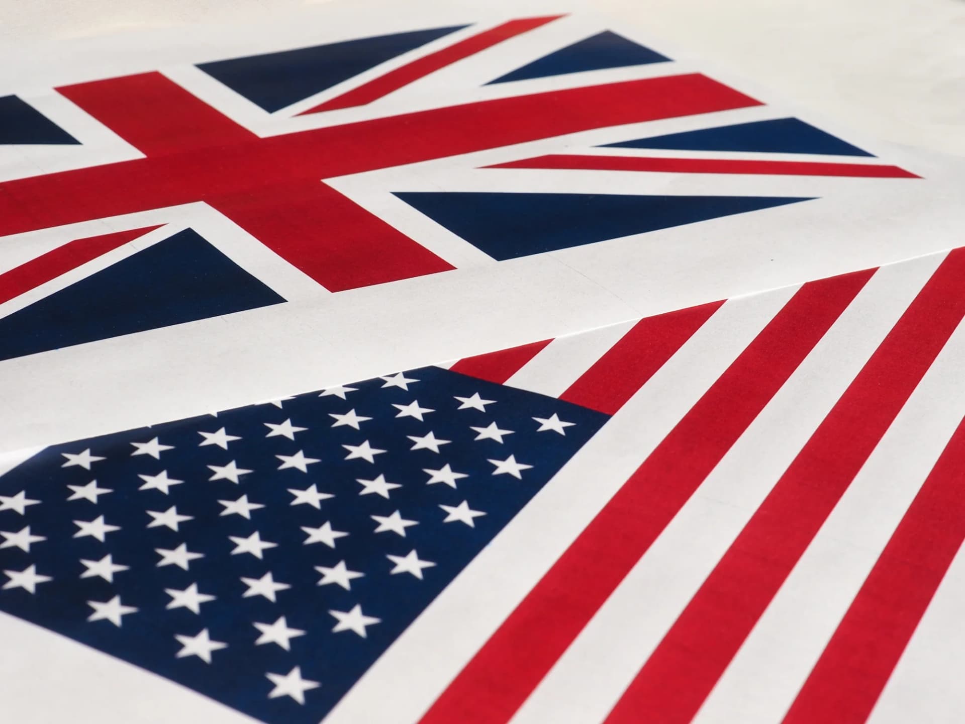 UK and US flags side by side